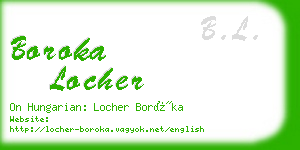 boroka locher business card